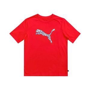 Remera Manga Corta Rebel Graphic Rojo Niña Puma