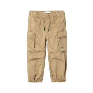 Jogger Cargo Con Bolsillos Laterales Y Puños Elásticos Khaki Niño Nameit
