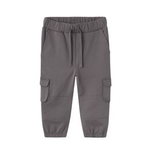 Jogger Con Bolsillos Laterales Y Puños Elásticos Gris Oscuro Niño Nameit