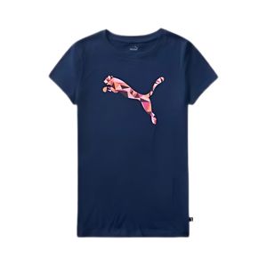 Remera Manga Corta Front Graphic Cat Azul Marino Rosa Mujer Puma