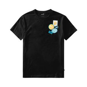 Remera Manga Corta Graphic Icon Lateral Negro Hombre Puma