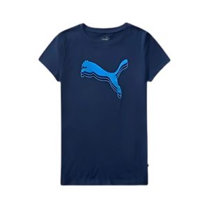 Remera Manga Corta Essential Metallic Azul Con Turquesa Mujer Puma