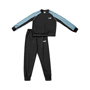 Conjunto Deportivo Terry Negro Celeste Infantil Puma