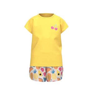 Conjunto Superior Manga Corta Ajuste Regular Amarillo Niña Nameit