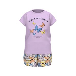 Conjunto Superior Manga Corta Ajuste Regular Marfil Niña Nameit