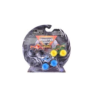 Monster Jam Mini Camiones 3-Pack Spin Master – Set de Vehículos de Juguete Coleccionables