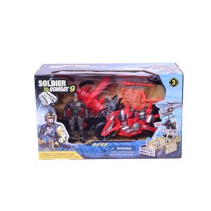 Set de Rescate con Soldado, Moto y Avioneta – Juguete de Acción para Niños
