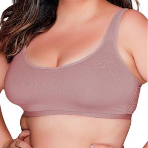 Corpiño Tipo Top Sin Aro Talles Especiales Rosa Nude Mujer Love Secret