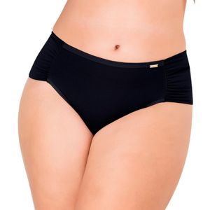 Bombacha Lateral Doble Drapeada Negro Mujer Love Secret