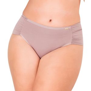 Bombacha Lateral Doble Drapeada Marrón Chocolate Mujer Love Secret