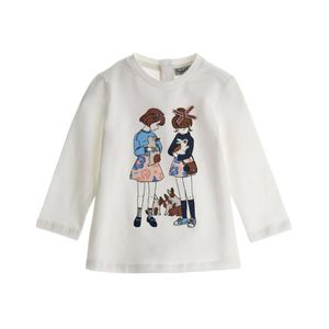 Remera Manga Larga Estampada Blanco Niña Original Marines