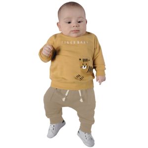 Conjunto Deportivo Estampado Tiger Baby Beige Niño TMX