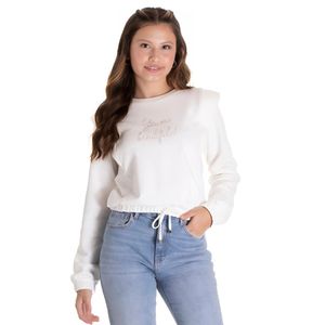 Canguro Manga Larga Con Frunces Y Estampado Blanco Niña TMX