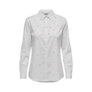Camisa Manga Larga Estampada Regular Fit Blanca Mujer JDY