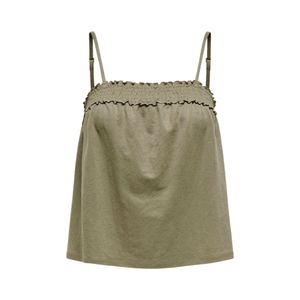 Camisilla Tirantes Ajustables Detalle Fruncido Verde Musgo Mujer JDY