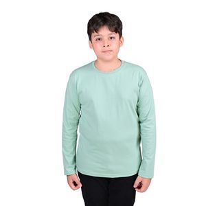 Remera De Manga Larga Básica Verde Menta Unisex Stitches