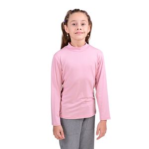Polera Manga Larga Cuello Redondo Rosa Niña Tiare