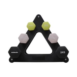 Set de Mancuernas con Soporte 9 Kg Vinilo Athletic