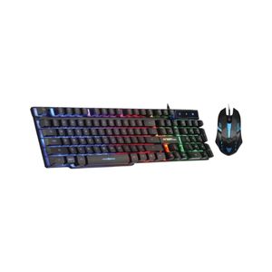 Combo Gamer Teclado Iluminado con Mouse 800 DPI Modelo Combat KB51 Negro Argon Tech