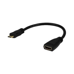 Cable HDMI Adaptador Conexión Alta Velocidad 1080P 15 Cm Negro Argom Tech
