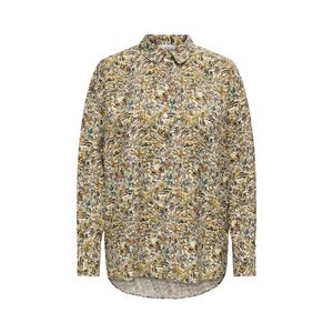 Camisa Manga Larga Estampada Corte Holgado Marfil Mujer JDY