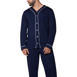 Pijama Manga Larga Liso con Botones Modelo Clásico Hombre Lupo