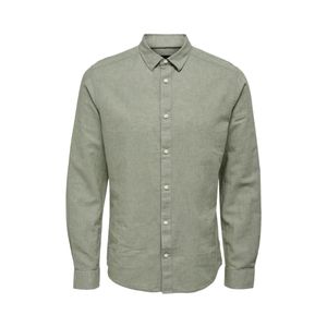 Camisa M/L Lino Verde O. Swamp Hombre O&S