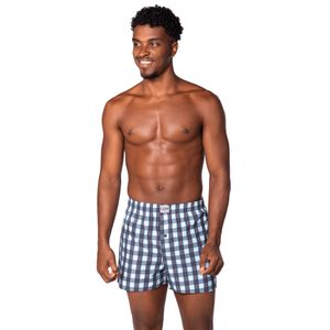 Calzoncillo Clásico Estampado Cuadros Azul Masculino Lupo