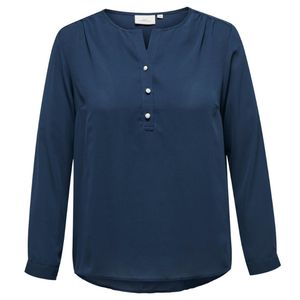 Remera M/L Azul C/ Botones Mujer Carmakoma