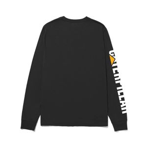 Remera Manga Larga Trademark Banner Negro Hombre Caterpillar