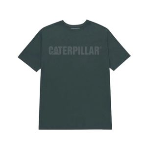 Remera Manga Corta Logo Letter Front Verde Hombre Caterpillar
