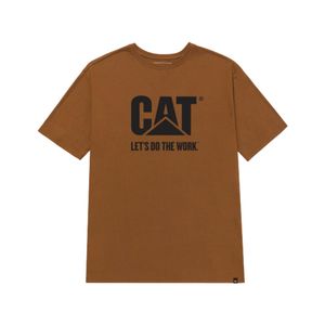 Remera Manga Corta Logo Front Marrón Hombre Caterpillar