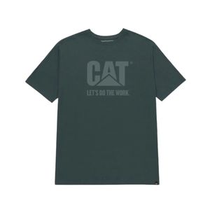Remera Manga Corta Logo Front Verde Hombre Caterpillar