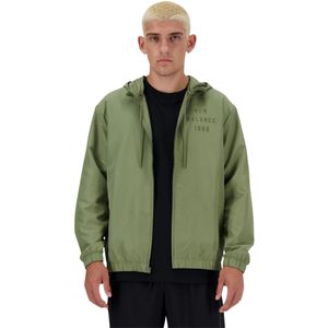 Campera Graphic Full Zip Verde Hombre New Balance