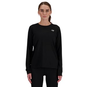 Remera Manga Larga Clásica Essentials Long Sleeve Negro Mujer New Balance