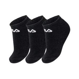 Media X3 Caño Corto Negro Tripack Fila