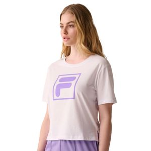 Remera Moda Letter Essentials Blanco Lavanda Mujer Fila