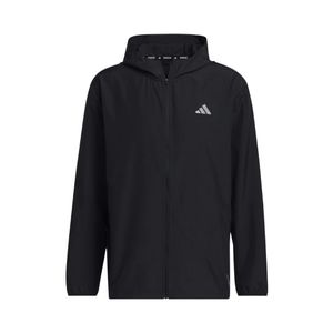 Campera Con Capucha Run It Back Logo Negra Hombre Adidas