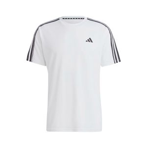 Remera Manga Corta Train Essentials 3-Stripes Blanco Y Negro Hombre Adidas
