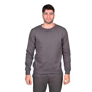 Canguro Cuello Redondo Basic Fleece Gris Hombre Connection