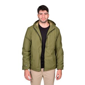 Campera Ligera Con Puño Y Capucha Verde Oliva Hombre Connection