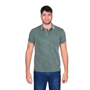 Remera Polo Manga Corta Jaspeado Verde Hombre Hummer