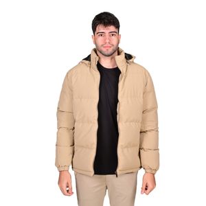 Campera Puffer Con Capucha Lango Beige Hombre Connection