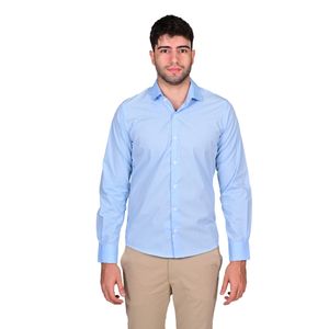 Camisa Manga Larga Lisa Celeste Hombre Vila Finzi