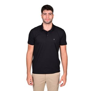 Polo Manga Corta Basic Pima Finish Negro Hombre Connection
