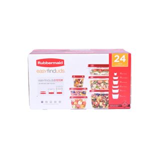 Set de 24 Piezas con 12 Recipientes y Tapas – Rubbermaid