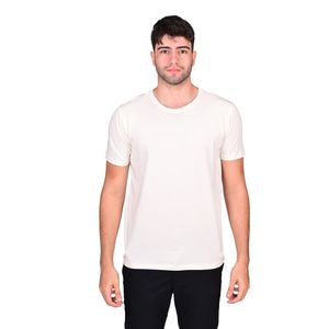 Remera Manga Corta Basic Pima Finish Marfil Hombre Connection