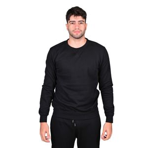 Canguro Básico Cuello Redondo Basic Fleece Negro Hombre Connection
