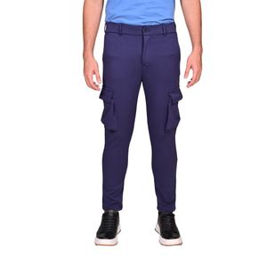 Pantalón Cargo Ajustado Azul Marino Hombre Hummer