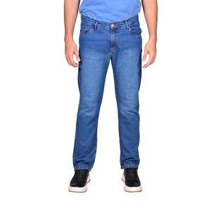 Jean Corte Regular Azul Medio Hombre New Green